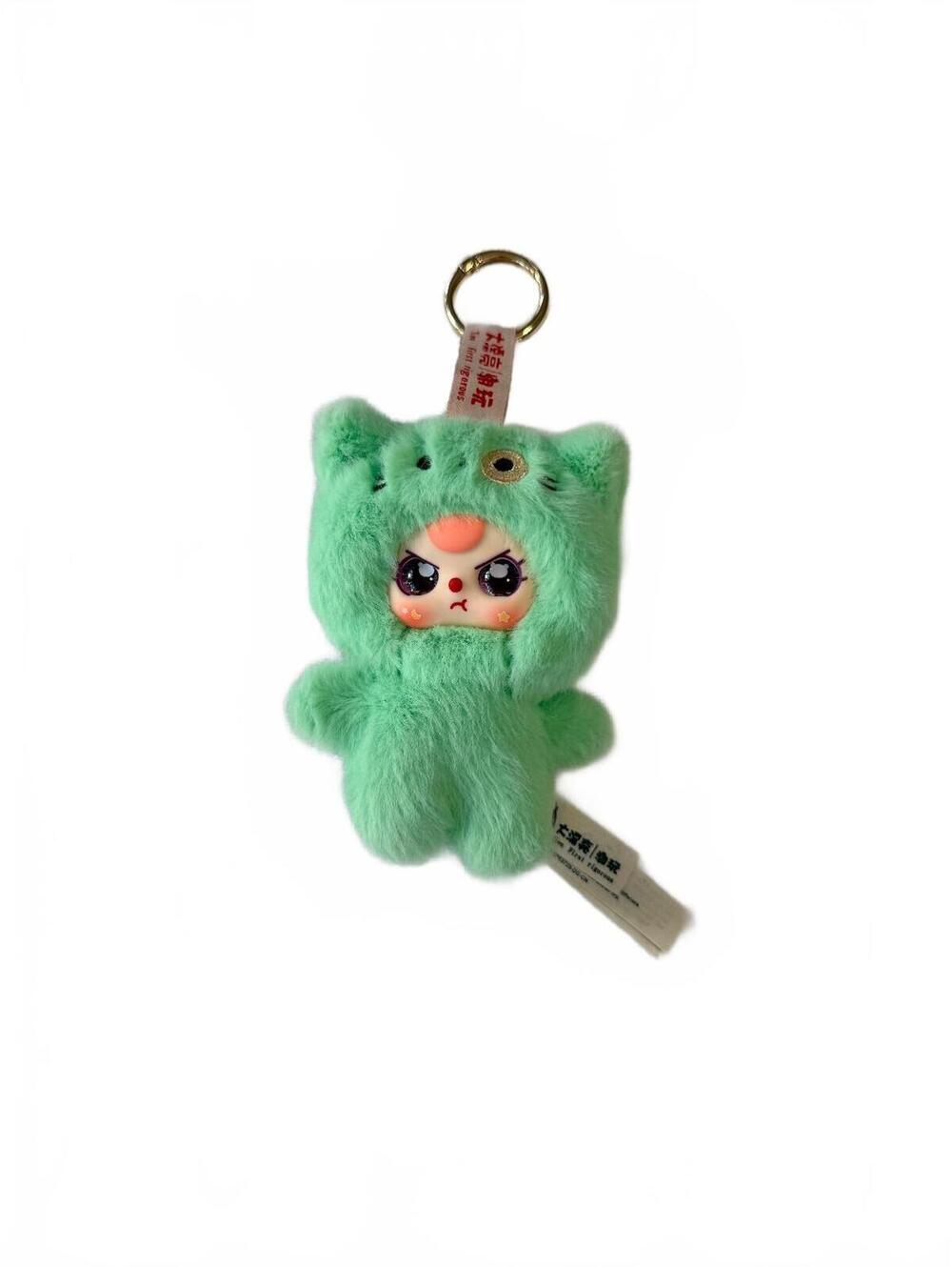 Pop Mart Plush Monster Keychain Kawaii Fluffy Bag Charm Y2K Streetwear Accessory